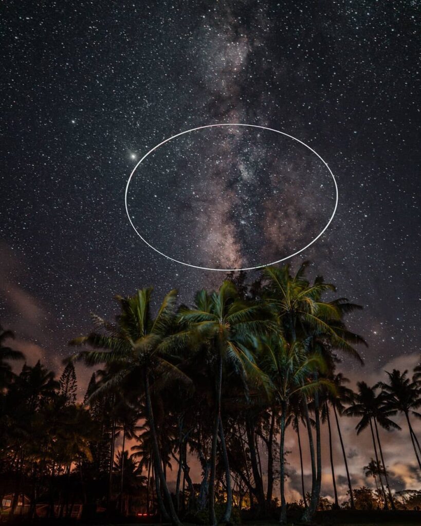 drone light painting orbit hawaii